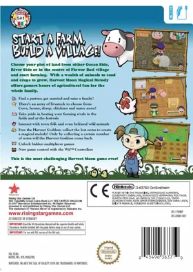 Harvest Moon - Magical Melody box cover back